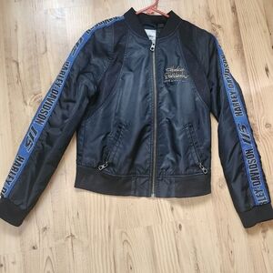 Vintage | Harley-Davidson | Women's Black Bomber Jacket